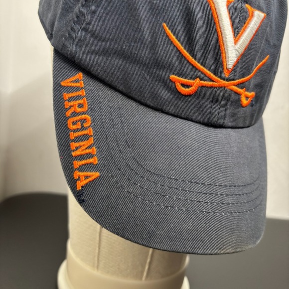 University of Virginia Blue Baseball Cap Hat UVA Y2K Spellout Cavs Adjustable - Picture 8 of 8